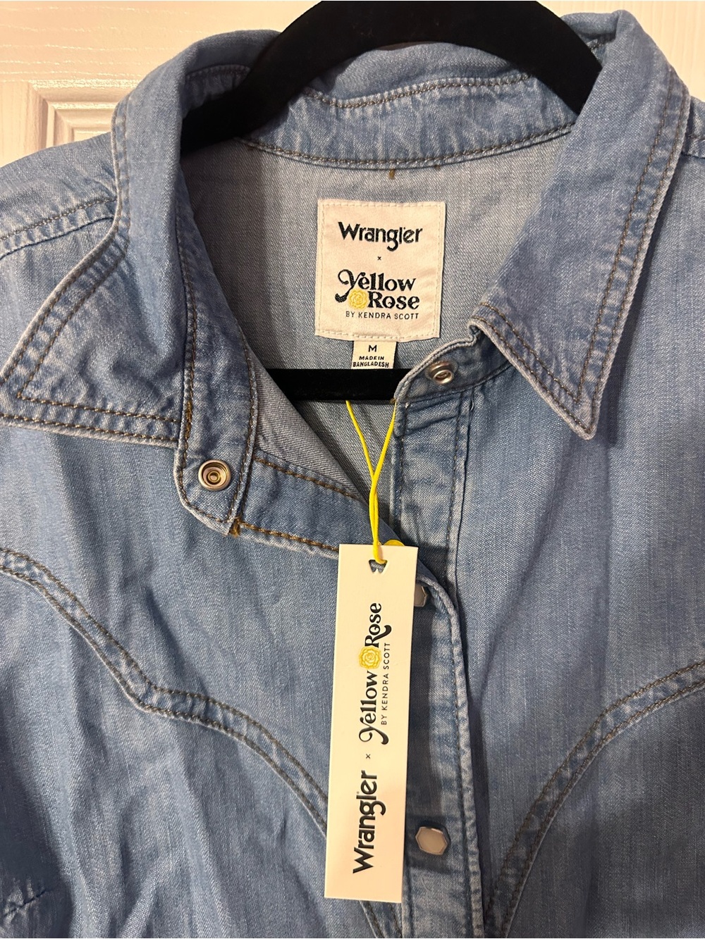 WRANGLER® X YELLOW ROSE BY KENDRA SCOTT DENIM SHIRT - Picture 6 of 6